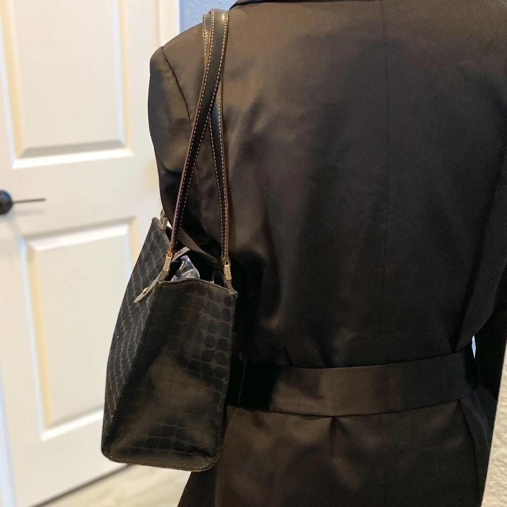 Kate Spade Dressy Black Nylon Textured Bag EUC, Vintage